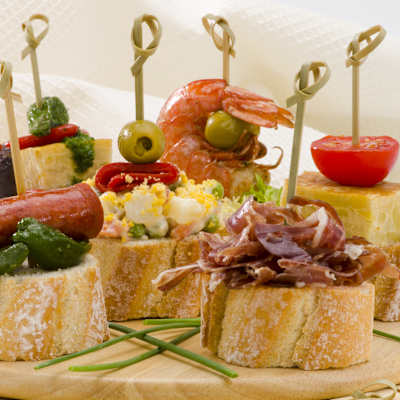 Complimentary cocktail party with hot and cold hors d'oeuvres