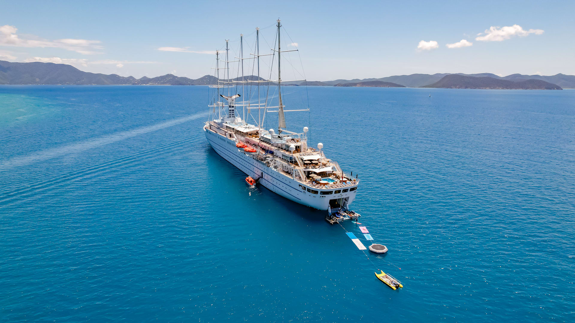 Kayak, paddleboard or swim directly off the complimentary Marina Platform located at the back of the yacht, and enjoy your own set of personalized snorkel gear to use throughout your cruise.