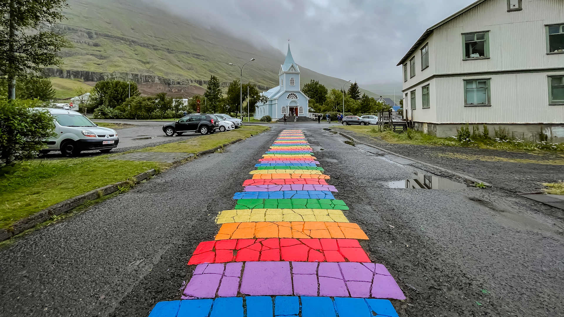 Overnight in Seydisfjordur, a scenic town at the end of a fjord, a beautiful waterway surrounded by mountains. Make your way to Hengifoss Waterfall. Or stroll the quaint the town and get to know the locals.
