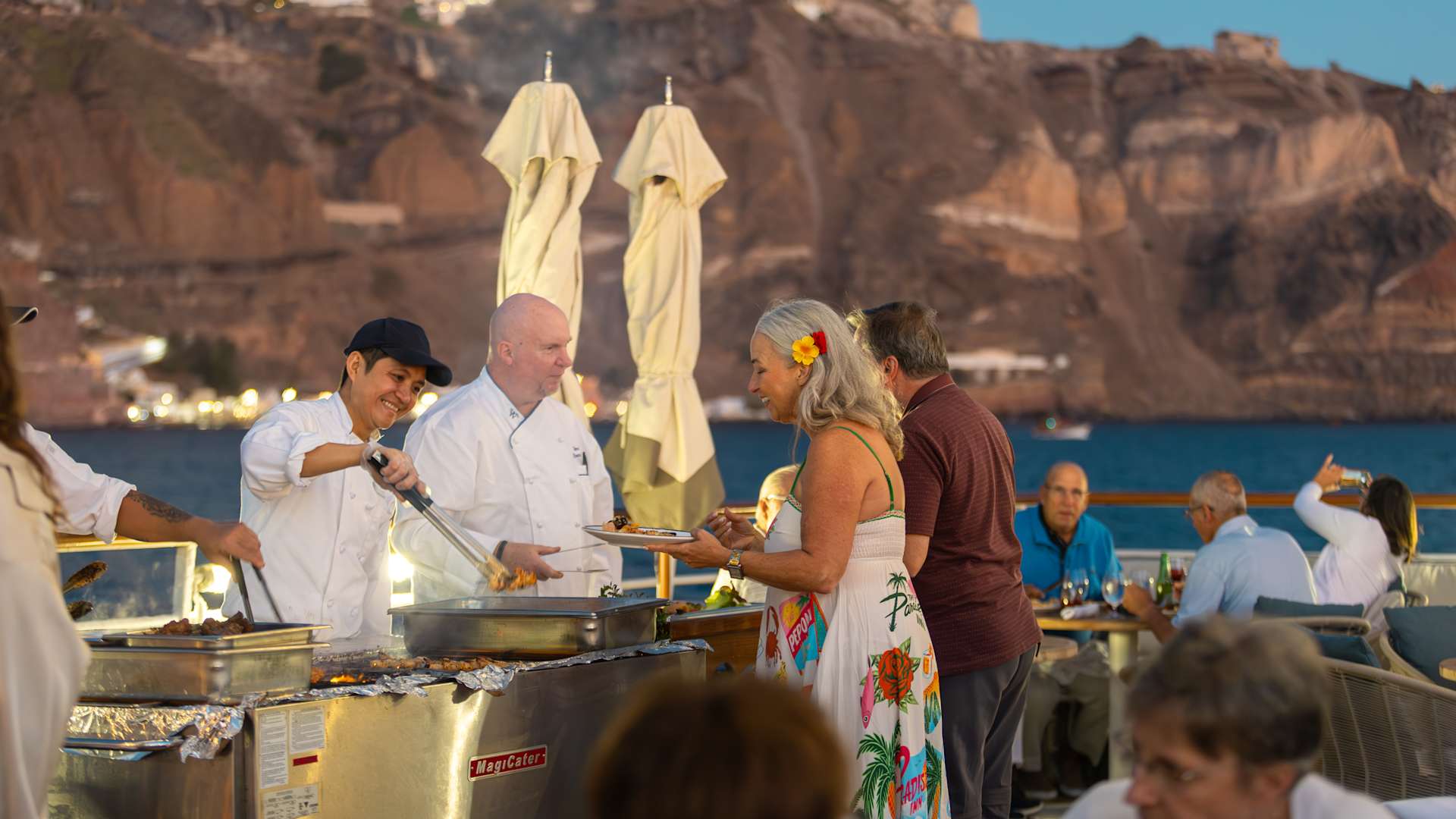 Signature On Board and Beach Barbeques - It's more than just a barbecue, it's a feast, complete with carving stations, dessert bar and line dancing with the crew!